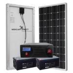Mercury 2.4kva Inverter 2X 200AH Deep Cycle Batteries 4x 260 Watt Poly Solar Panels